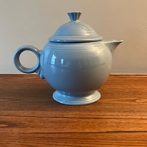 Elegant Fiesta Blue Teapot